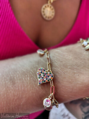Pulseira Heart Rainbow