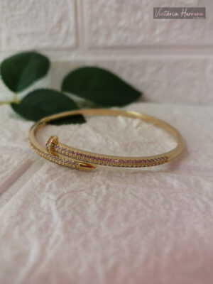 Bracelete Prego Cravejado