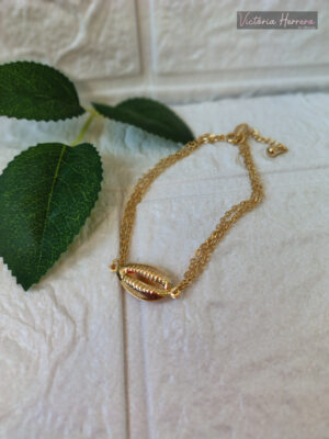 Pulseira Búzio Dourado