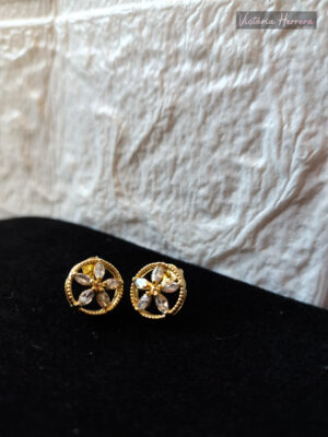 Brinco de Flor com Zircônia