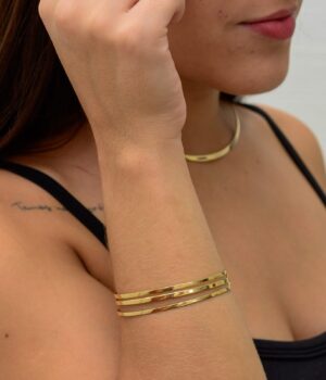 Bracelete de Aro Triplo